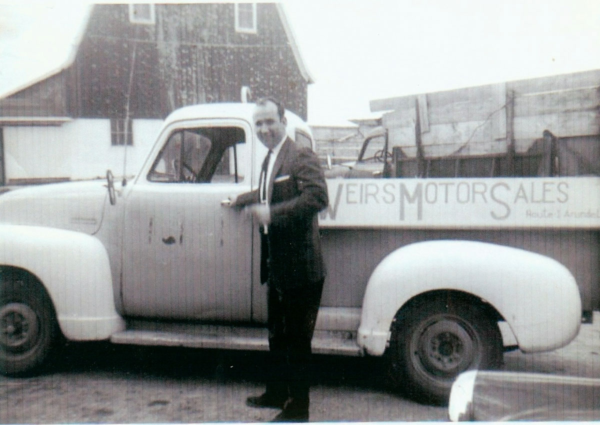 Bernon "Ben" Madore at the original Route 1 shop, Arundel
